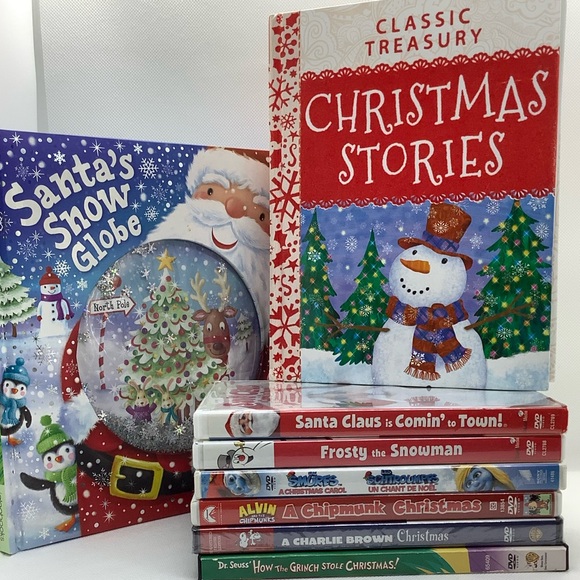 Family Christmas Bundle Book Of Stories and Classic Holiday DVDs 🎄✨ - Picture 1 of 8